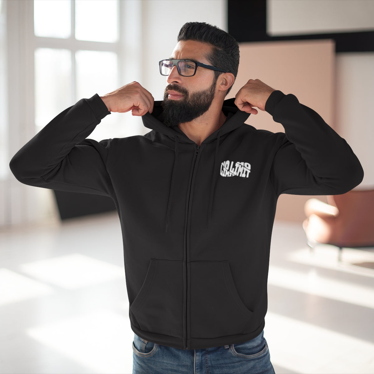 OVERTHINKING SOLVES NOTHING EST. 2026 Zipper 1.0 Black